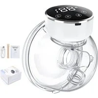 ANYSUN Elektrische Milchpumpe Milchpumpe Tragbar Freihändig,Brustpumpe Milch mit 3 Modi und 9 Stufen, tragbar Milchpumpe,LED Intelligentem Display, 1 Stk, Ultra Leise Wiederaufladbare,Fassungsvermögen 180ml