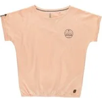 Leitfeuer T-Shirt Damen Sommershirt Baumwolle - Angeschnittene Ärmel & Gummizug im Saum Shirt Single Jersey, Umgeschlagener Ärmelsaum, Klassischer Rundhals