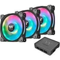 Riing Duo 12 RGB Radiator Fan 3 Pack, Gehäuselüfter schwarz, 3er Set, 1x Controller, 120 mm