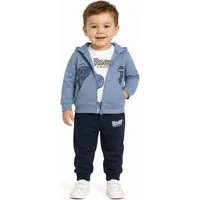 Fashion Boy Shirt, Hose & Jäckchen 3-teiliges Set mit Kapuzenjacke, Langarmshirt & Jogginghose JF1114 (Set, mit Kapuzenjacke, Langarmshirt & Jogginghose)