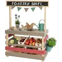 MUDDY BUDDY® Kaufladen Garden Friend, Outdoor Shop, natur - warmgrau/malvenrosa