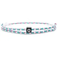 Made by Nami Freundschaftsarmband Surfer-Armband Personalisiert mit Buchstabe Damen Herren, Pärchen-Armband individualisiert, beste Freundin Freundschaftsarmband