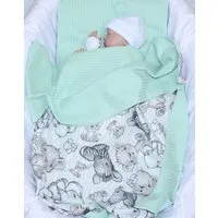 Babydecke Babydecke Waffelpiqué Baumwolle Kuscheldecke Kinderwagendecke, Primawela