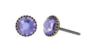 konplott - Ohrstecker - Black Jack lila