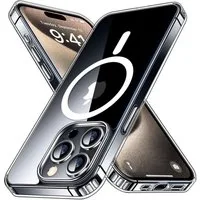 MSM Handyhülle Hülle für Apple iPhone 15 Pro / Max Hard Schutz MagSafe KLAR