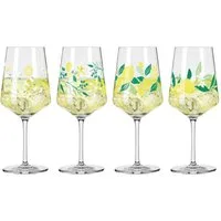 Ritzenhoff Gläser-Set Sommertau Limoncello 4er Set F24, Kristallglas, 20,3 x 19,4 x 26,6 cm