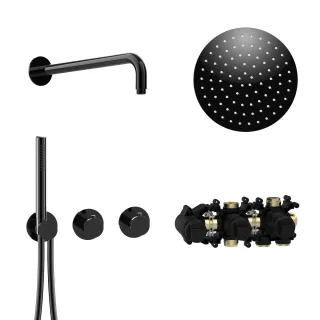 Herzbach MODUL7 Thermostat-Set T-RB250 Wandarm Regenbrause Ø25,0cm , 70.702711.1.08 70.702711.1.08