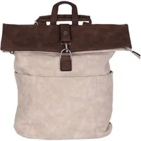MIRROSI Tagesrucksack Damen auch als Crossbody Bag 2 in 1, Elegant (32x(38+8)x12cm - Kompakte Größe), aus hochwertigem Kunstleder, Rucksack, Daypack
