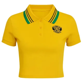Puma x Rihanna Fenty Cropped Damen Gelbes Poloshirt