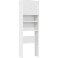 vidaXL Waschmaschinenumbauschrank Waschmaschinenschrank Weiß 64x24x190 cm Holzwerkstoff (1-St)