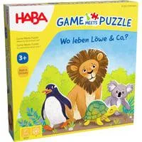 Game meets Puzzle - Wo leben Löwe & Co.?, Brettspiel