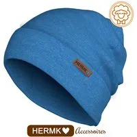 HERMKO Beanie 8840911 Mütze für Damen und Herren aus Merinowolle und Tencel