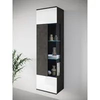 OTTO home Vitrine Kenia, stehend und hängend, Türanschlag wechselbar (1-St) Vitrineschrank mit Glastüren 160 cm Höhe