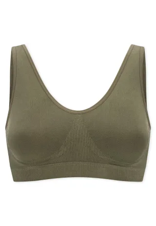 SCHIESSER - Bustier mit herausn. Pads khaki - Gr. - 3XL