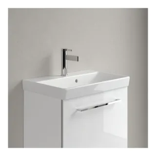 Villeroy & Boch Avento Waschtisch Compact 4A005501 550 x 370 x 180 mm, mit Überlauf, Weiß Alpin