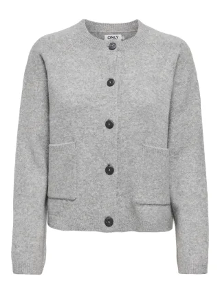 ONLY - ONLPIEMONTE L/S CARDIGAN KNT NOOS Light Grey Melange - Gr. - S