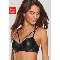 petite fleur gold Schalen-BH aus Lederimitat mit aufregenden Bänderdetails, Reizwäsche, Dessous
