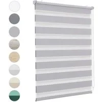 Doppelrollo Duo Rollo Klemmfix ohne Bohren für Fenster Rollos Jalousie Faltrollo, Sekey, freihängend, Klemmträger, Montage mit oder ohne Bohren möglich