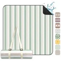 Picknickdecke Picknickdecke Wasserdicht Campingdecke 200x200 cm, Sekey, 3-Schicht mit PEVA Unterseite, für 4–6 Personen, für Strand & Camping