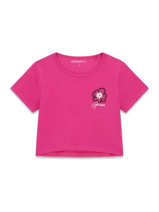 Guess Kids - SS CROP T-SHIRT PURPLE DRAGONFRUI - Gr. - 10