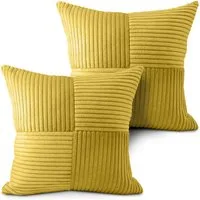 Amilian Dekokissen mit Füllung und Kissenbezug - Deko Kissen, Sofakissen, Zierkissen, (2 Stück), 40x40 cm, Kopfkissen mit Kissenfüllung
