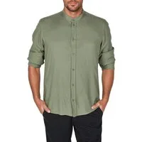 DENIMFY Langarmhemd Herren Leinen Hemd DFJesper Regular Fit (1-tlg)