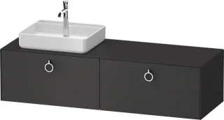 Duravit White Tulip Konsolenwaschtischunterbau wandhängend Graphit Seidenmatt 1600x550x408 mm - WT48 WT4890L58580010