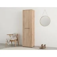 Home affaire Garderobenschrank Landes Schrank inkl. 1 Kleiderstange, Stauraumschrank, Höhe 198 cm Front Artisan Eiche mit dekorativen schwarzen Streifen