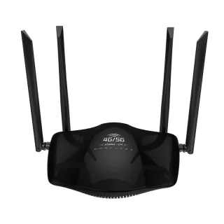 4G CPE Wireless Router 300Mbps High-Speed 4 High-Gain Antennas 32 Users LAN WAN Ports SIM Card Slot Plug and Play Secure