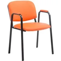 CLP Besucherstuhl Ken Pro (1er), stapelbar, Kunstleder, Armlehnen