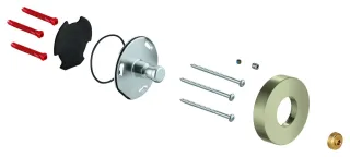 GROHE Brausestangenhalter 48279 nickel gebürstet, 48279EN0 48279EN0
