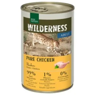 REAL NATURE WILDERNESS Nassfutter Katze, Adult Pure Chicken 12x400 g