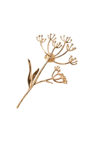 des petits hauts - Brosche mit Pflanzenmotiv gold - Gr. - OS