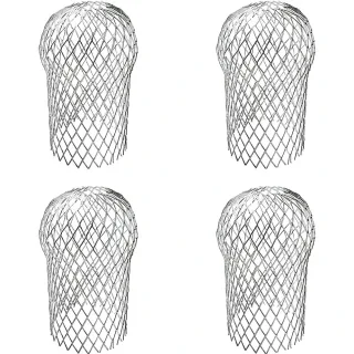 4 Pack Waterproof Aluminum Gutter Guards 3.5x6.5 Inches Expandable Leaf Filter Strainer for Preventing Blockage from Lea