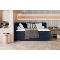 99rooms Boxspringbett Phönix Mini Plus (Schlafzimmerbett, Bett), mit Taschenfederkernmatratze und Topper, in Webstoff MALMO_NEW