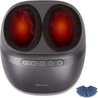 ASPRIA Fußmassagegerät mit Wärmefunktion, Shiatsu Tiefkneten & 360° Luftkompression, Fußmassage für Plantarfasziitis & Neuropathie, Bis Schuhgröße 45