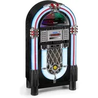 Karcher JB 6608D Retro-Radio (DAB+, UKW (FM), 40 W, Jukebox mit Plattenspieler, CD-Player, Bluetooth, UKW / DAB+ Radio)