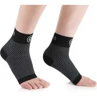 CAMBIVO Kompressionsstrümpfe 2er Set Plantarfasziitis Sprunggelenkbandage für Schmerzlinderung (Plantarfasziitis Knöchelbandage Set – Fußstütze für Schmerzlinderung, 2-Paar, 2 Paar Bandagen atmungsaktivem Material für optimale Unterstützung)