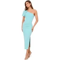 LIPSY Midikleid Lipsy Midikleid mit Puffärmeln und Raffung (1-tlg)