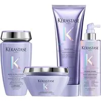 Kérastase Haarpflege-Set Blond Absolu Anti-Yellow Routine, 4-tlg., Professionelle Komplettpflege für kühles Blond