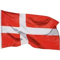 PHENO FLAGS Flagge Dänemark Flagge 90 x 150 cm Dänische Fahne Nationalfahne (Hissflagge für Fahnenmast), Inkl. 2 Messing Ösen