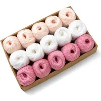 INDIGOS UG 15 Stück 750g Garn Seide-Kaschmir-Wollgarn für Handstricken & Häkeln Häkelwolle, Seiden-Kaschmir-Wollgarn