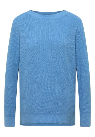 CECIL - Strukturpullover cloud blue melange - Gr. - L