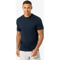SUPER.NATURAL T-Shirt für Herren, nachhaltig, Merino casual, gerippter Kragen