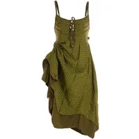 Vishes Sommerkleid Damen Sommer-Kleider längen-verstellbar Spagettiträger-Kleid Hippi, Ethno, Goa Style