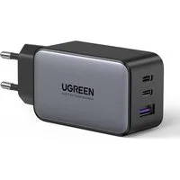 UGREEN GaN Ladegerät 2x USB Type C / 1x USB 65W Power Delivery grau USB-Ladegerät