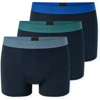 Schiesser Boxershorts 95/5 Multipacks (3er Pack) mit farblich abgesetztem, sportlichem Logo-Webgummibund