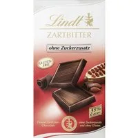 LINDT Schokolade, Lindt Zartbitter ohne Zuckerzusatz aus hochwertiger Kakaobohnen 100g