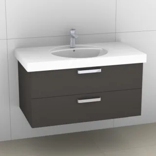 Artiqua 413 Waschtischunterschrank für Preciosa 124200, 124220 Stahlgrau, 413-WU2L-K43-7142-88 413-WU2L-K43-7142-88