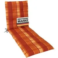 Gardissimo Liegenauflage 2406 190x60 cm für Gartenliege Polster Kissen Liege Garten Outdoor, (1 Auflage), inkl. Bindebänder und Haltebänder für Gartenliegen UV-beständig